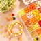 1510 Pcs Fall Bracelets Beads Kit with 24 Grid Storage Box Maple Leaf Pumpkin Star Shaped Clay Beads for Jewelry Making Beads Heishi Beads for DIY Craft Thanksgiving Harvest Party Gift